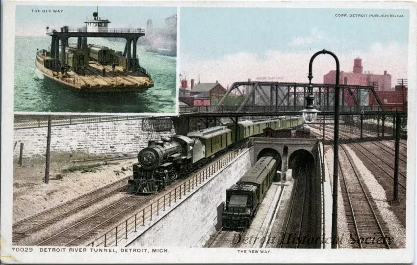 Postcard - Detroit River Tunnel, Detroit, Mich.