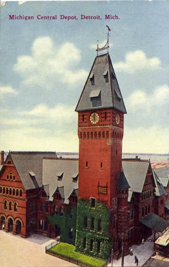 Postcard - Michigan Central Depot, Detroit, Mich.