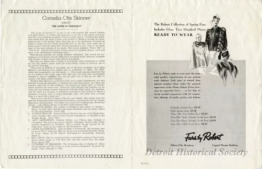 Program, Theater - Detroit Town Hall
