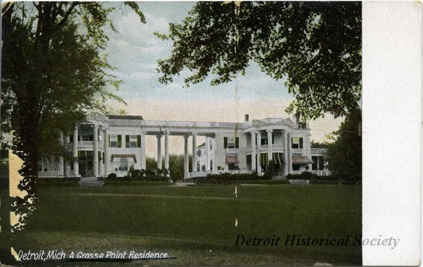 Postcard - Detroit, Mich., A Grosse Point Residence.