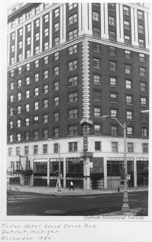 Print, Photographic - Tuller Hotel, Grand Circus Park, Detroit, Michigan