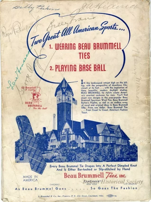 Program - 1940 World Series Souvenir Official Score Book
