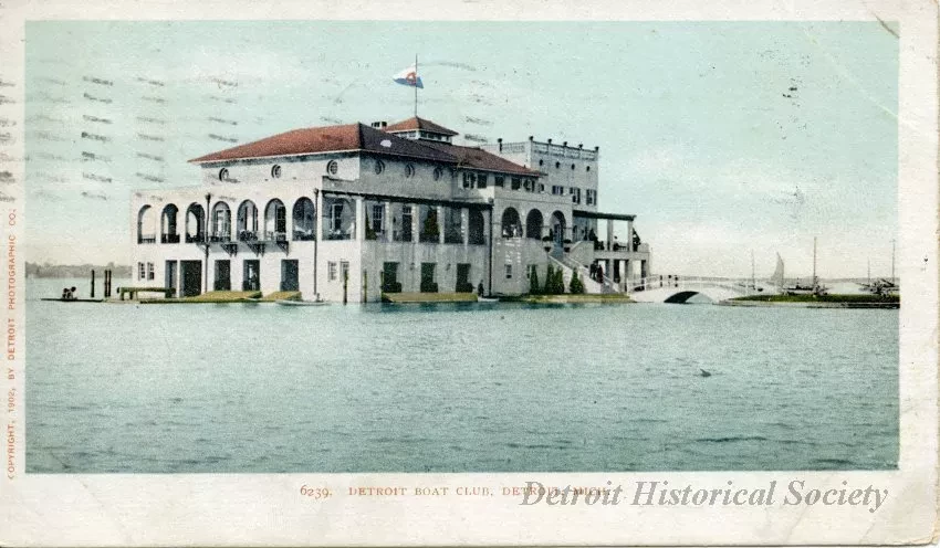 Postcard - Detroit Boat Club, Detroit, Mich.