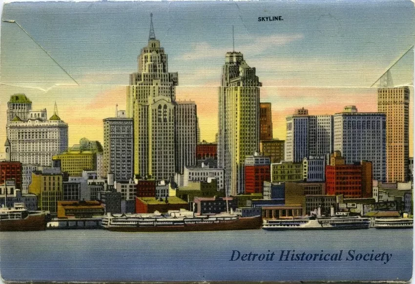 Post Folder - Souvenir Folder of Detroit, Michigan