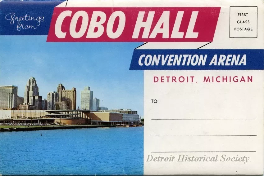 Post Folder - Greetings From Cobo Hall Convention Arena, Detroit, Michigan