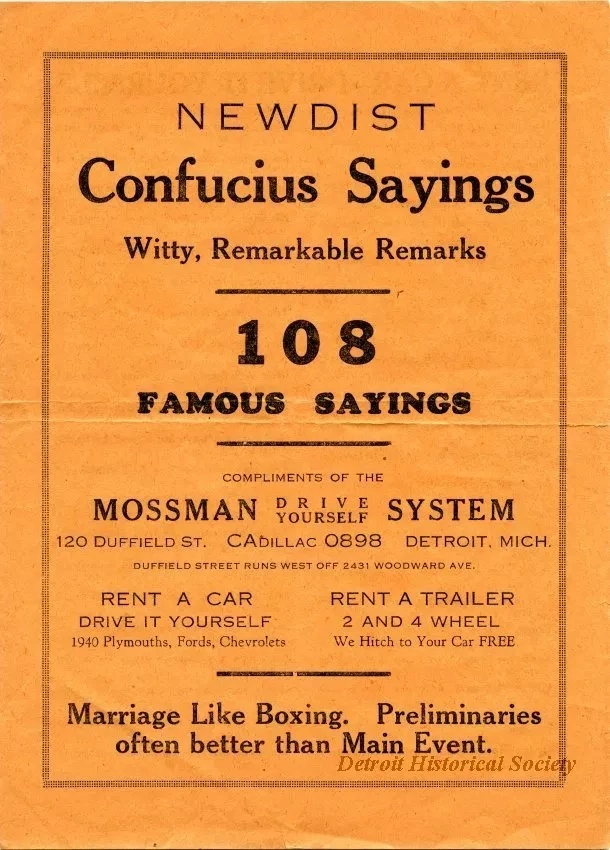 Advertisement - Mossman Drive Yourself System