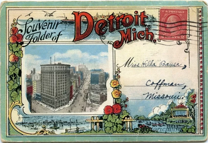 Post Folder - Souvenir Folder of Detroit, Mich.