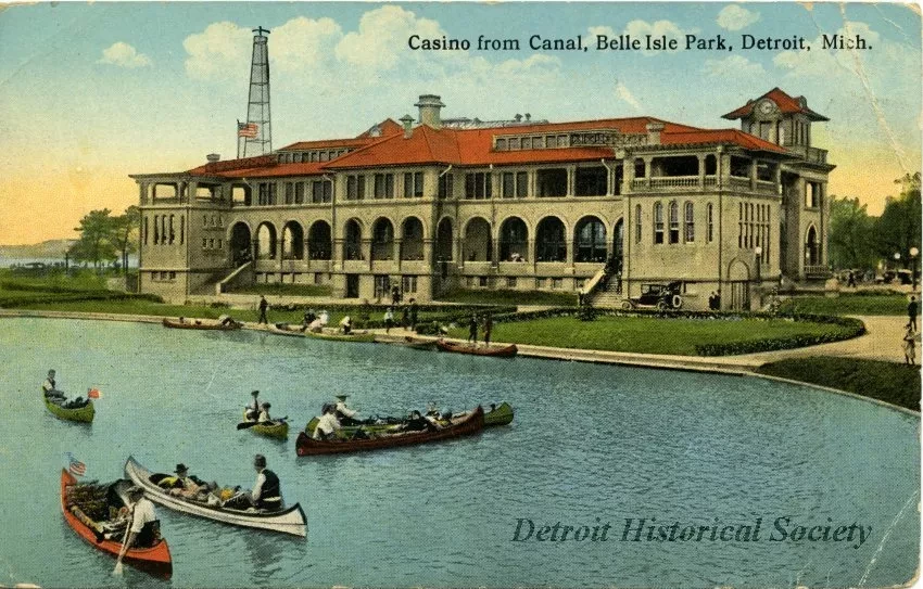 Postcard - Casino and Canal, Belle Isle Park, Detroit, Mich.