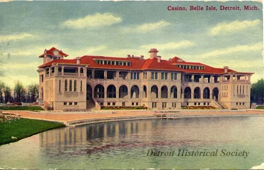 Postcard - Casino, Belle Isle, Detroit, Mich.