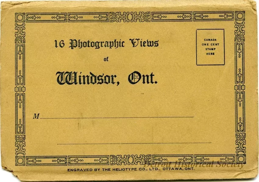 Post Folder - 16 Photographic Views of Windsor, Ont.