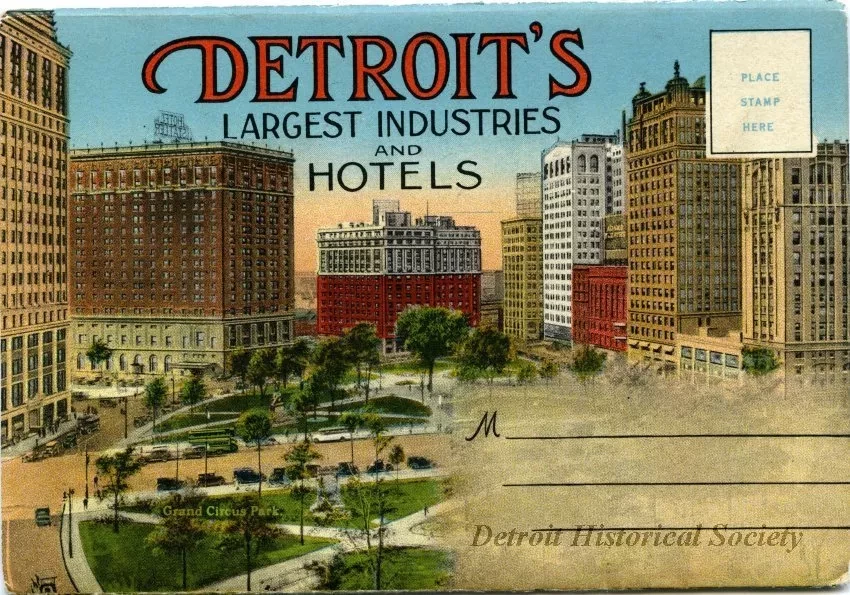 Post Folder - Detroit's Largest Industries and Hotels