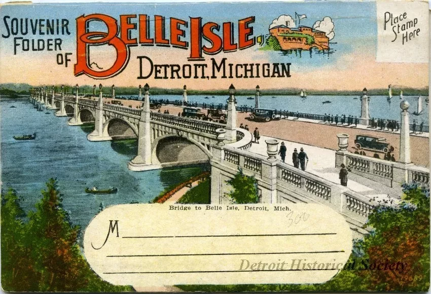 Post Folder - Souvenir Folder of Belle Isle, Detroit, Michigan