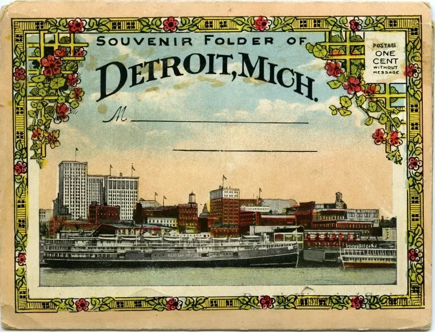 Post Folder - Souvenir Folder of Detroit, Mich.