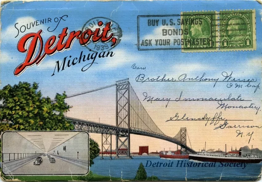 Post Folder - Souvenir Folder of Detroit, Michigan