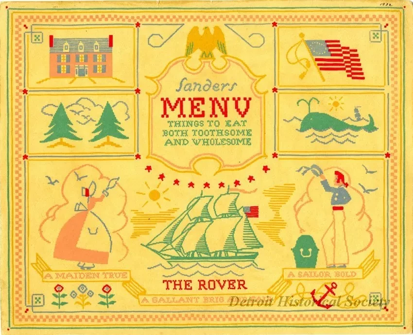 Menu - Sanders Menu
Things to Eat Both Toothsome and Wholesome