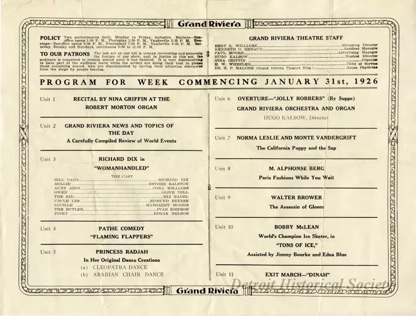 Program, Theater