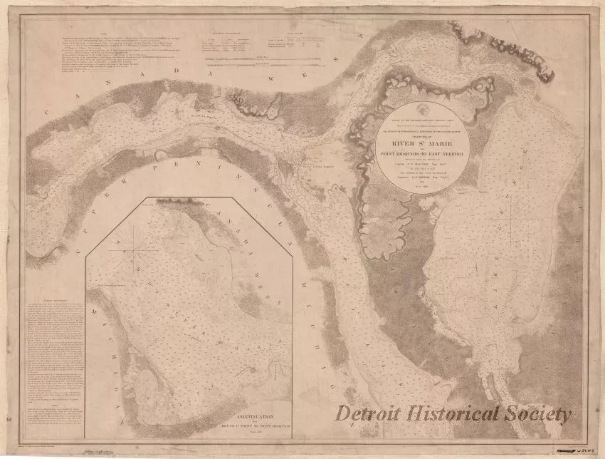 Chart, Navigational - Chart No. 1 of River Ste. Marie from
Point Iroquois to East Neebish