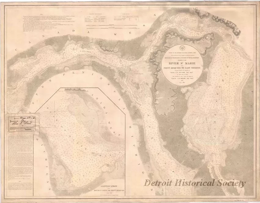 Chart, Navigational - Chart No. 1 of River Ste. Marie from
Point Iroquois to East Neebish