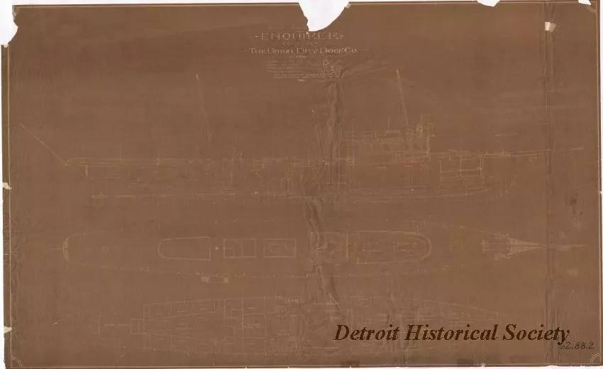 Drawing, Technical - Steel Steam Yacht, Enquirer
