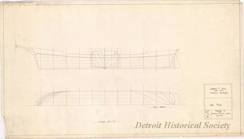 Drawing, Technical - Hull Plan
(James. F. Joy)