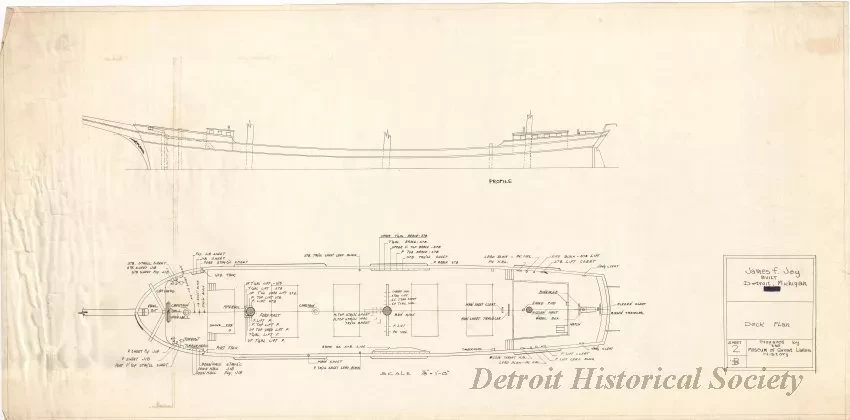 Drawing, Technical - Deck Plan
(James F. Joy)