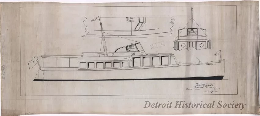 Drawing, Technical - Proposed Change,
Yacht Rainbow II