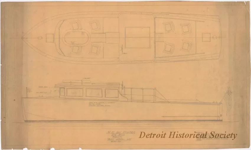 Drawing, Technical - 35 Ft. Day Cruiser