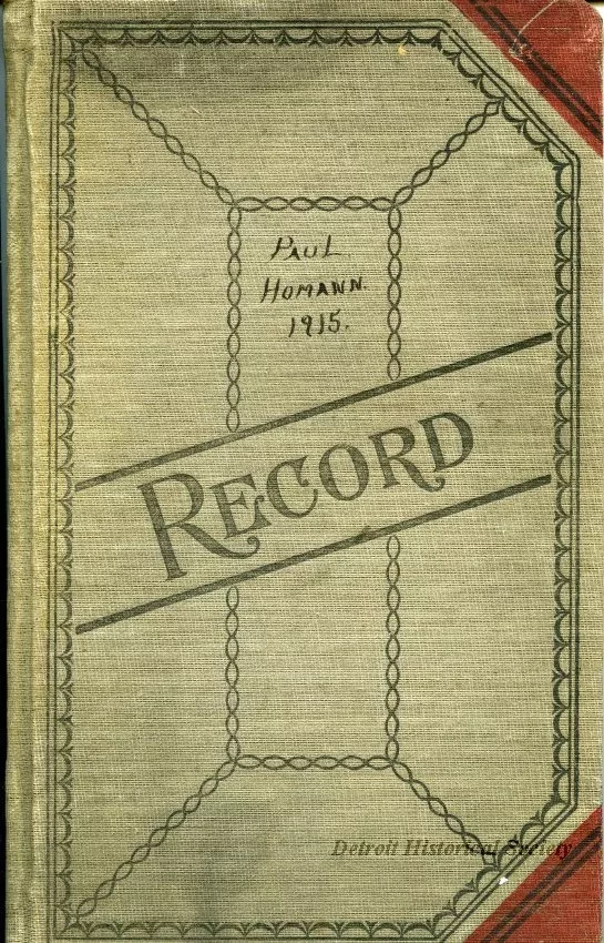 Record, Bookkeeping - Paul Homann Financial Records, 1915-1916
