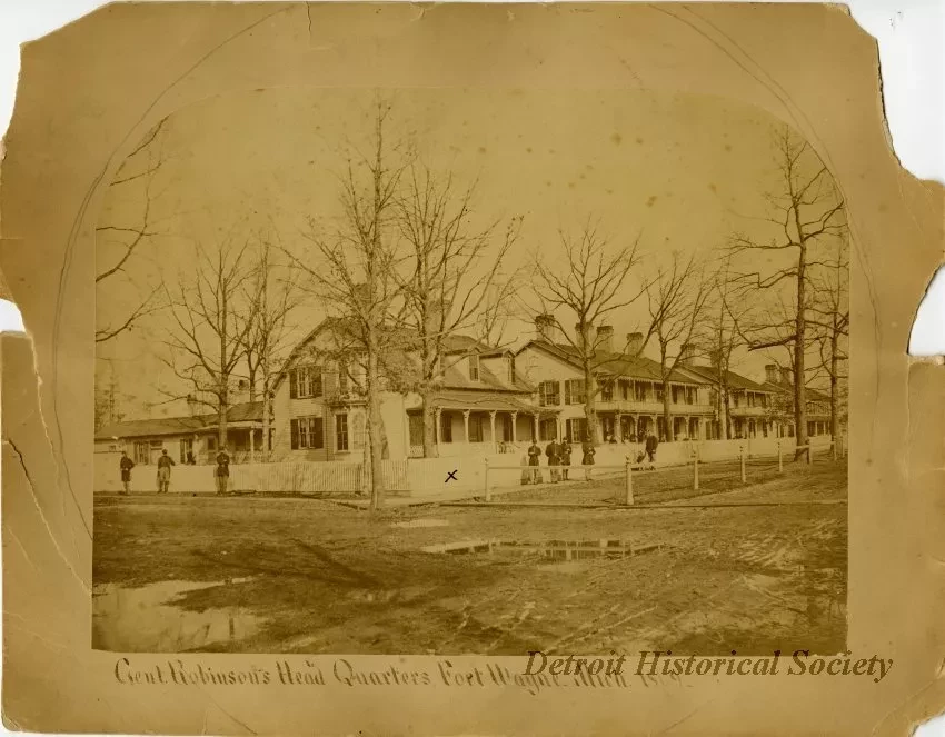 Print - Genl. Robinson's Head Quarters, Fort Wayne, Mich. 1869
