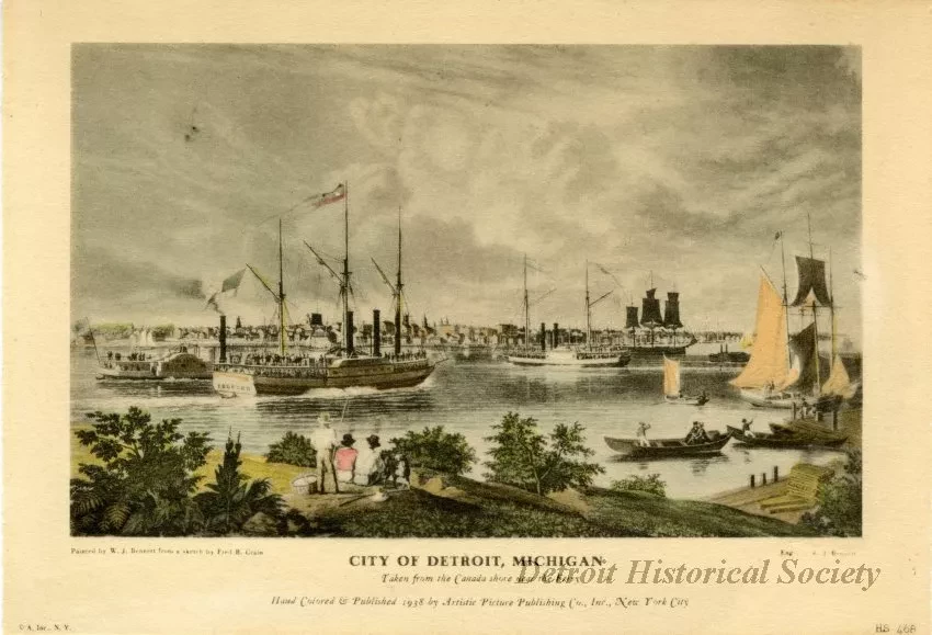 Lithograph - City of Detroit, Michigan