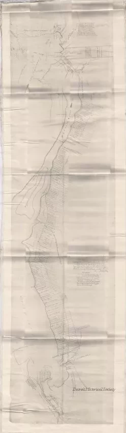 Map - Patrick McNiff's Plan of the Settlements at Detroit, 1796