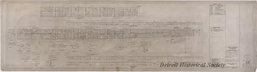 Drawing, Technical - Main Deck Side Plating,
For'd [Forward] End