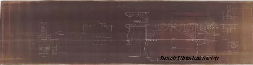 Blueprint - Aircraft Training Vessel, IX-64 (Ex. Seeandbee), 
Midship & Type Sections