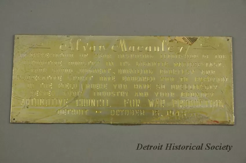 Plaque, Award