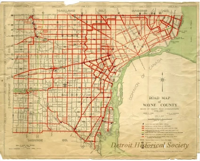 Map - Road Map of Wayne County