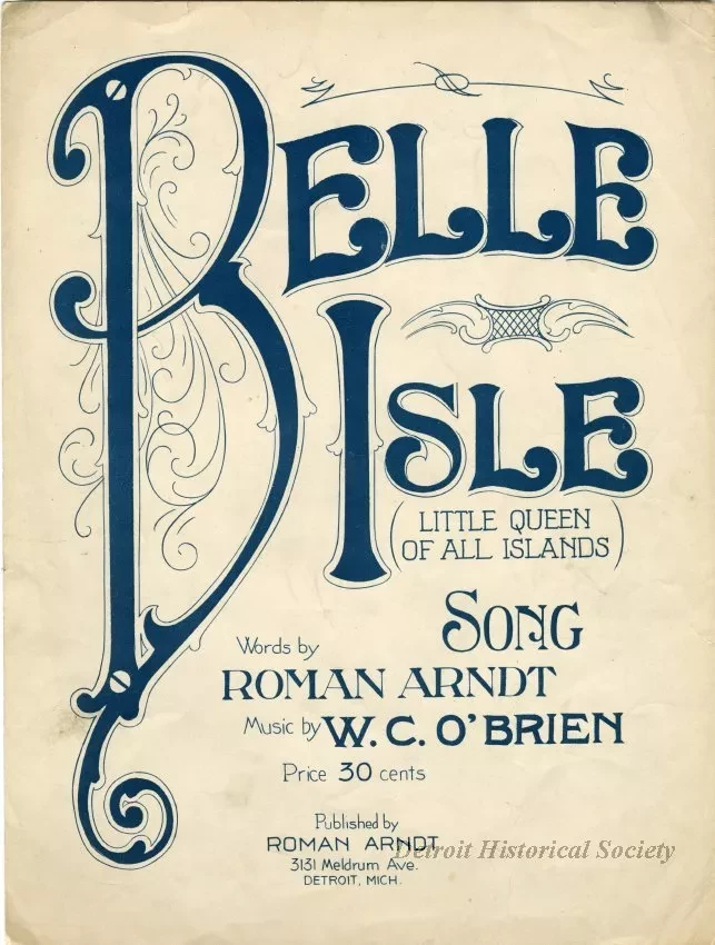Music, Sheet - Belle Isle (Little Queen of All Islands)