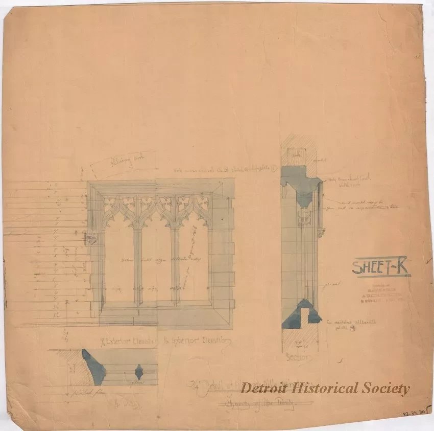 Drawing, Architectural - Sheet K
[Trinity Episcopal Church]