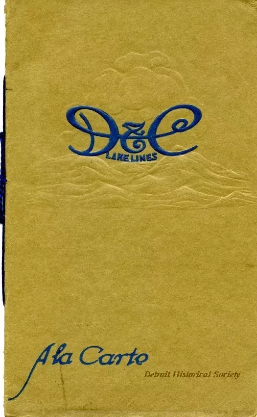 Menu - D&C Lake Lines,
A la Carte