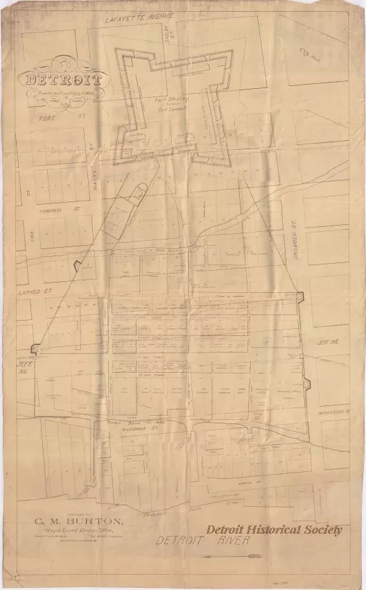 Blueprint - Detroit - Prior to the Fire of June 11, 1805