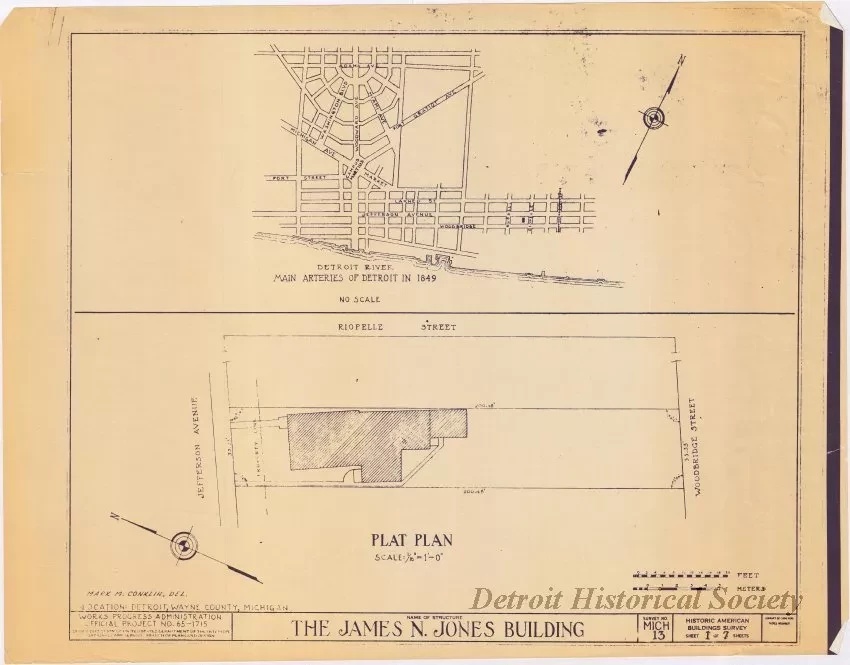 Blueprint - The James N. Jones Building [Moross House]