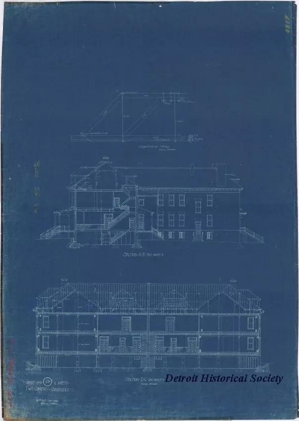 Blueprint - Two Company Barracks
[Building No. 308 & 311]