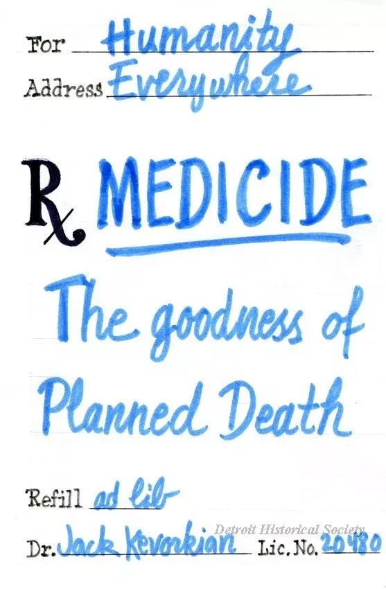 Drawing - Medicide; The goodness of Planned Death