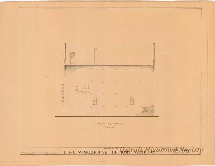 Blueprint - D. & C. Warehouse, Detroit, Michigan