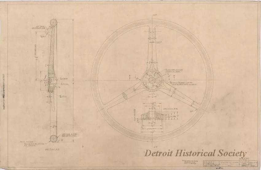 Drawing, Technical - Steering Wheel