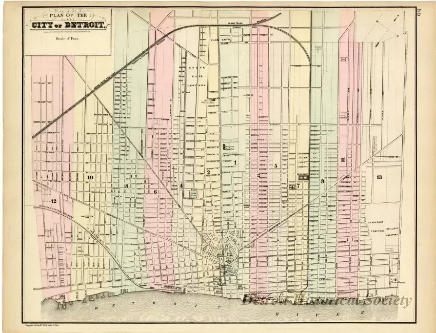 Map - Plan of the City of Detroit