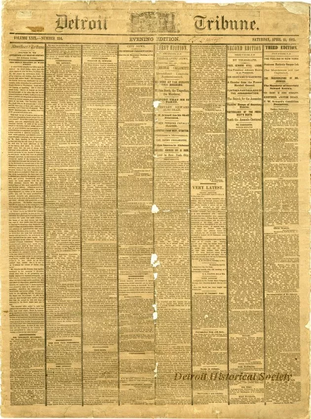 Newspaper - Detroit Tribune, Vol. XXIX, No. 234