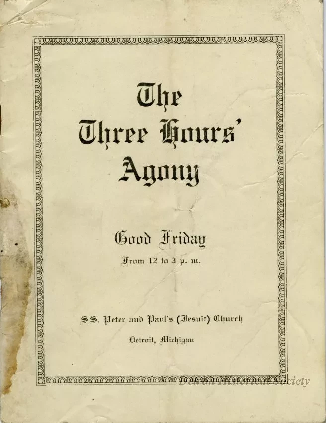 Booklet - The Three Hours' Agony