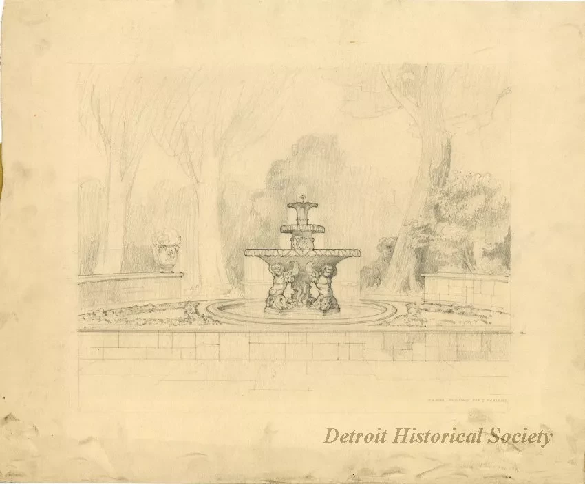 Drawing, Architectural - Garden for C. Fisher Res.
