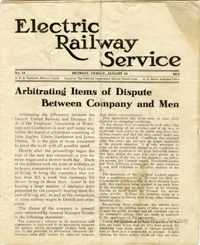 Newsletter - Electric Railway Service, No. 14