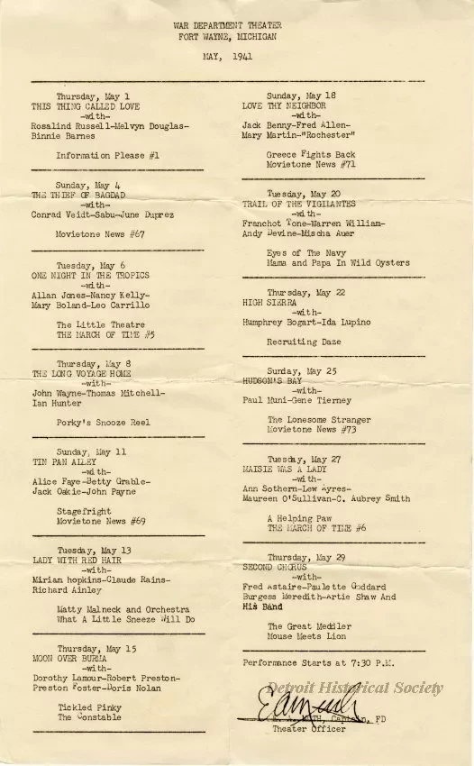 Schedule